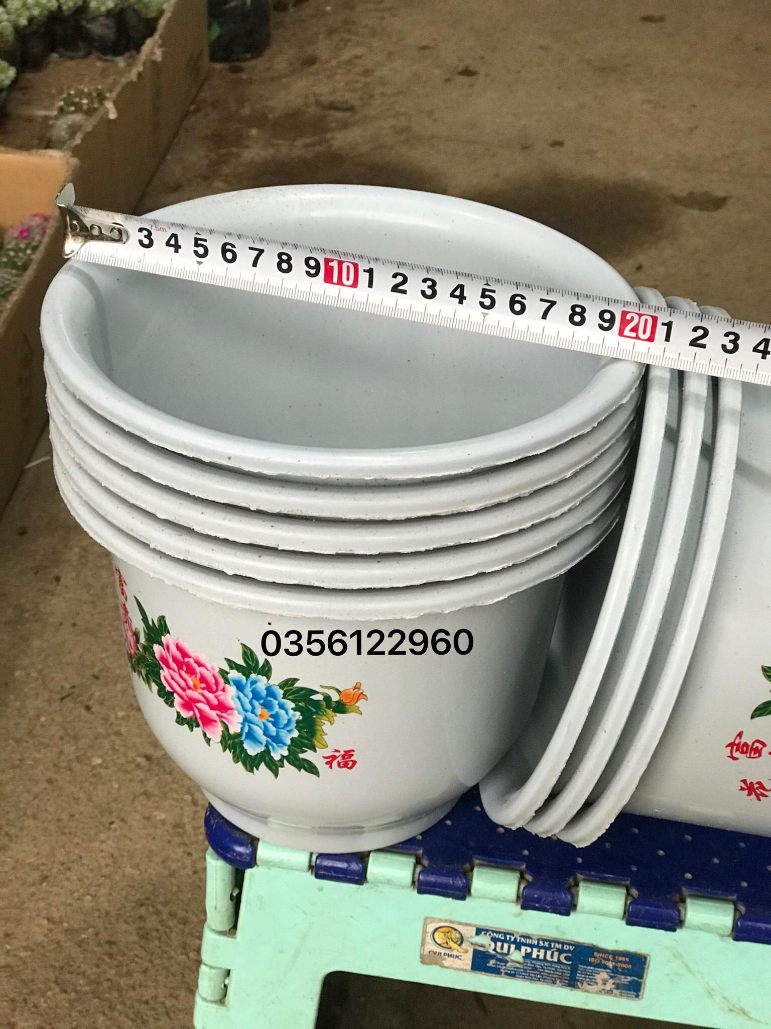 Bộ 5 chậu nhựa trồng hoa FFA230 nhựa đẹp loại 1 - Kích thước 20x15cm