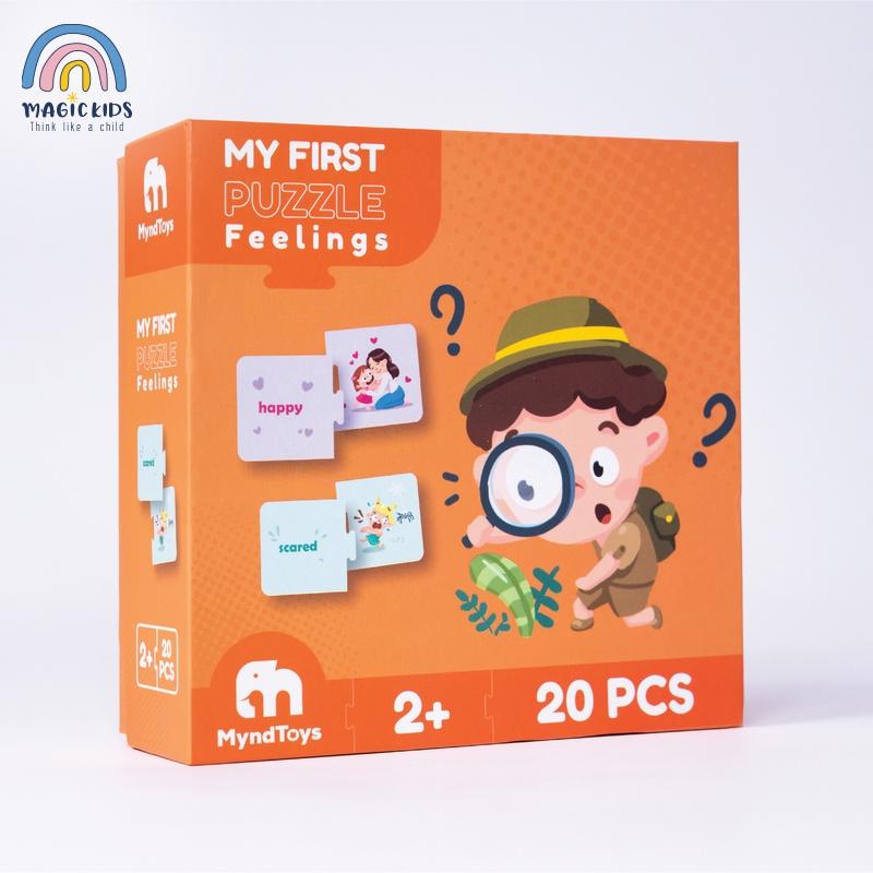 Xếp hình thông minh 20 miếng MyndToys My First Puzzle chủ đề cảm xúc Magickids giúp bé 2 3 4 5 tuổi học tiếng Anh