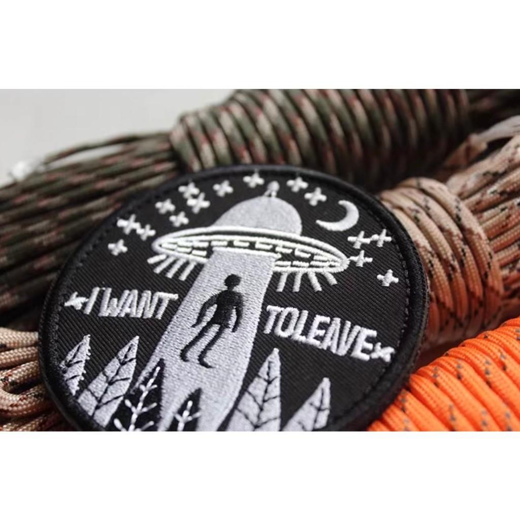 Patch_velcro đĩa bay người ngoài hành tinh UFO