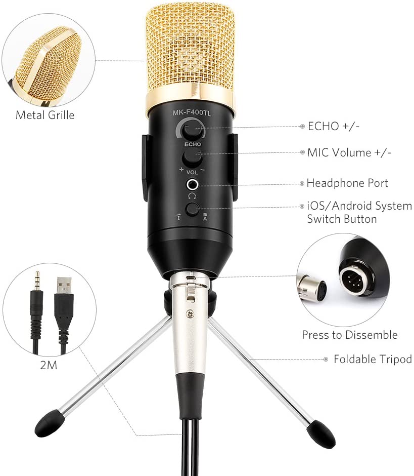 ROGTZ Micro thu âm MK-F400TL Tích Hợp Sound Card Sẵn - Hàng Nhập Khẩu