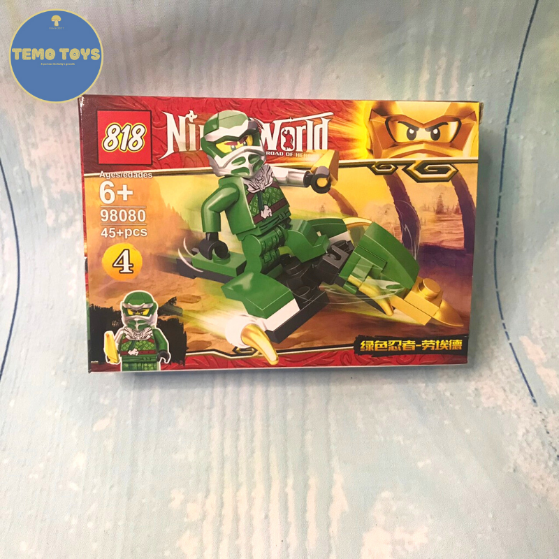 bộ ghép hình lego giá rẻ chima  ninjago cho bé trai 42 chi tiết tăng khả năng sáng tạo Temo Toys