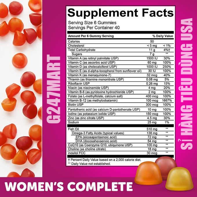 Kẹo Dẻo Vitamin Smarty Pants Women's Complete
