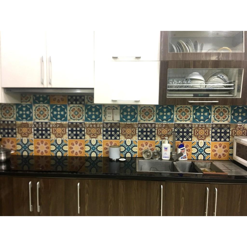 Đề can chịu nhiệt dễ lau chùi dầu mỡ dán bếp tường nhà vệ sinh loại 1 - Spain - Khổ 40x60cm 0002