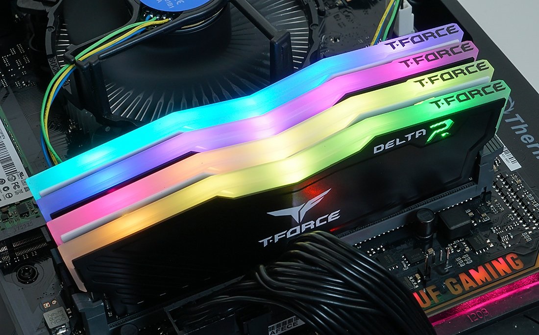 Ram máy tính Team T-Force Delta LED RGB [ĐEN] 16GB DDR4 3600MHz - Hàng chính hãng Viễn Sơn phân phối