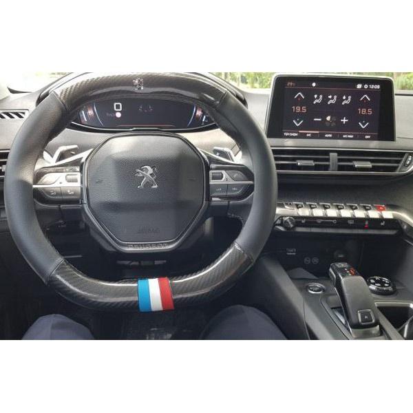 Bọc Vô Lăng Cờ Pháp Xe Peugeot 2008-3008-5008 All New Da Vân Carbon cao cấp