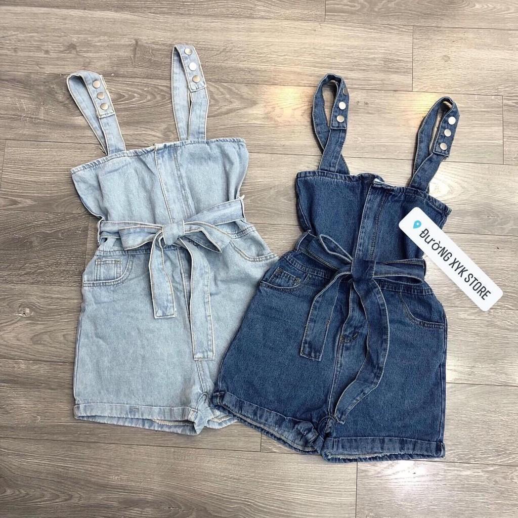 Yếm short jeans nữ co dãn king168 , yếm nữ co dãn nhẹ thoải mái trẻ trung DC01