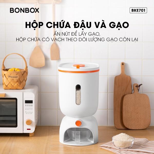 Thùng đựng gạo thông minh cao cấp BONBOX BKE701 chống ẩm mốc, côn trùng - Hàng chính hãng