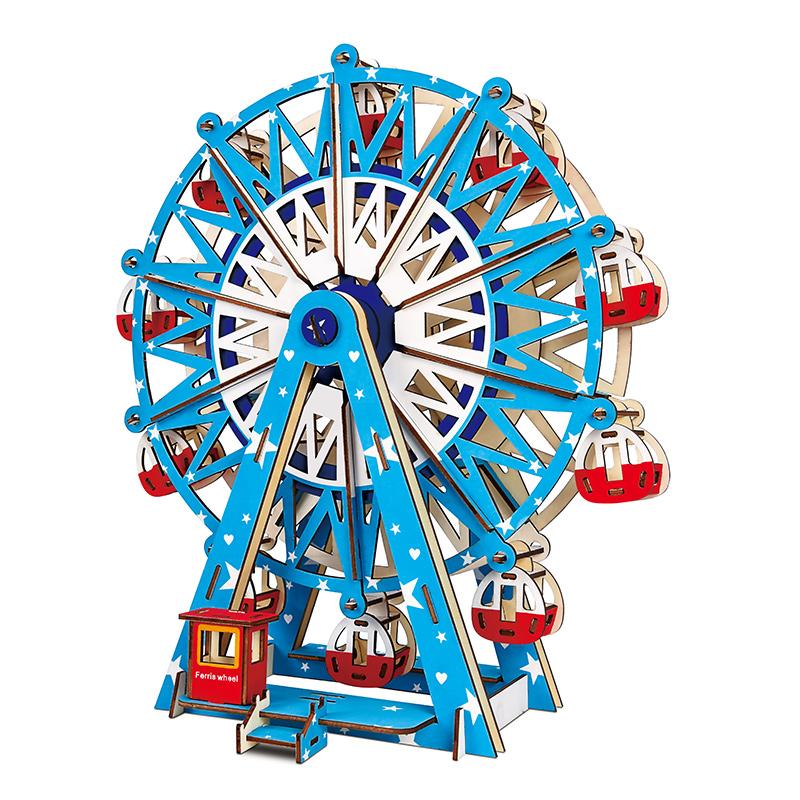 Đồ chơi lắp ráp gỗ 3D Mô hình Vòng Đu Quay Ferris Wheel Laser