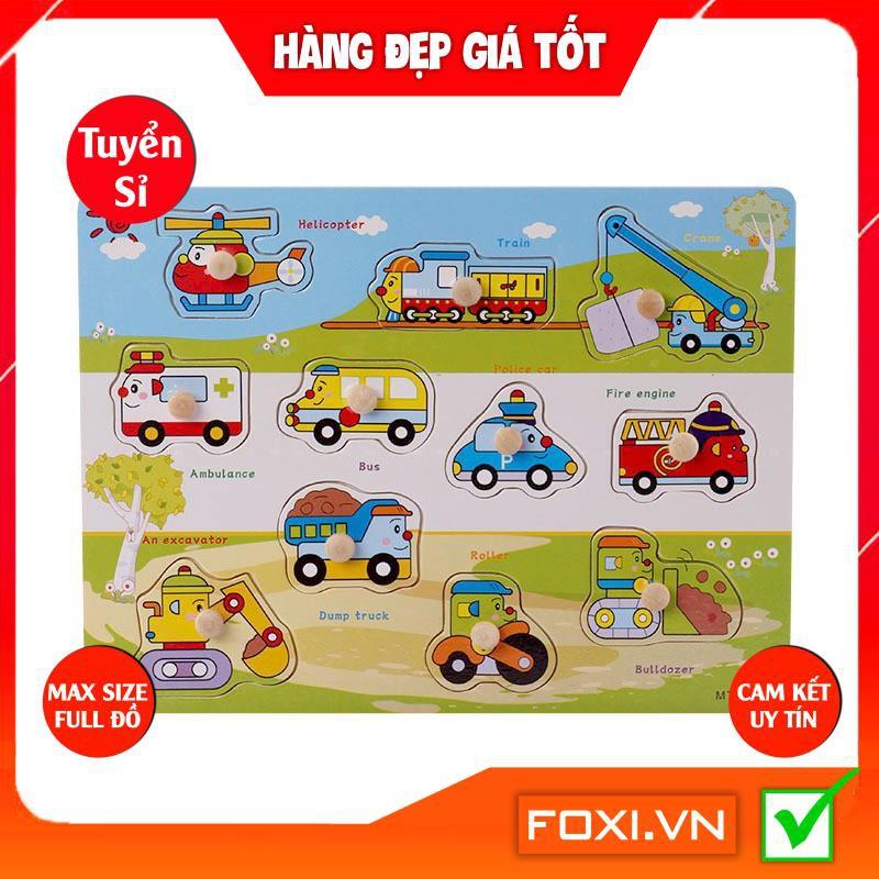 Bảng núm(Loại Nhỏ) Chủ đề giao thông-vũ trụ bao la Foxi-Phát triển khả năng ghi nhớ-tưởng tượng-suy luận-logic