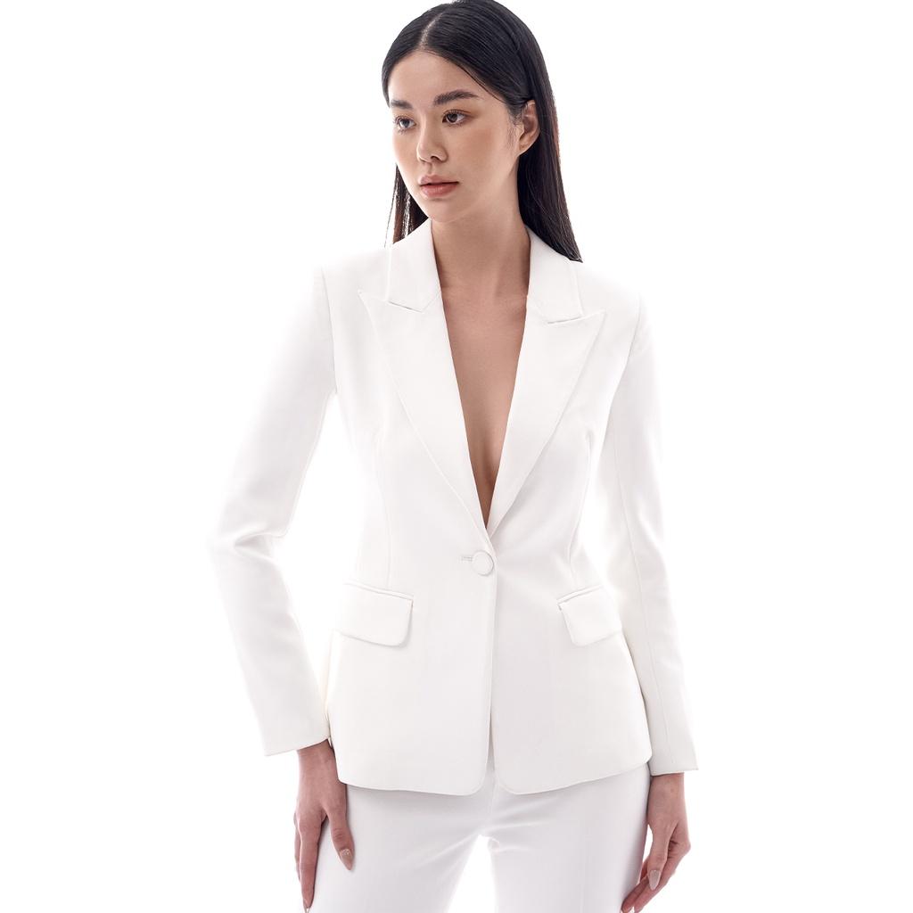 Áo Blazer kiểu 1 cúc màu trắng 2NDDATE BL024W