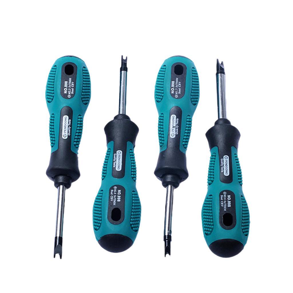 4Pieces Screwdriver Set U Type Multi Function Magnetic Slotted Screw Driver