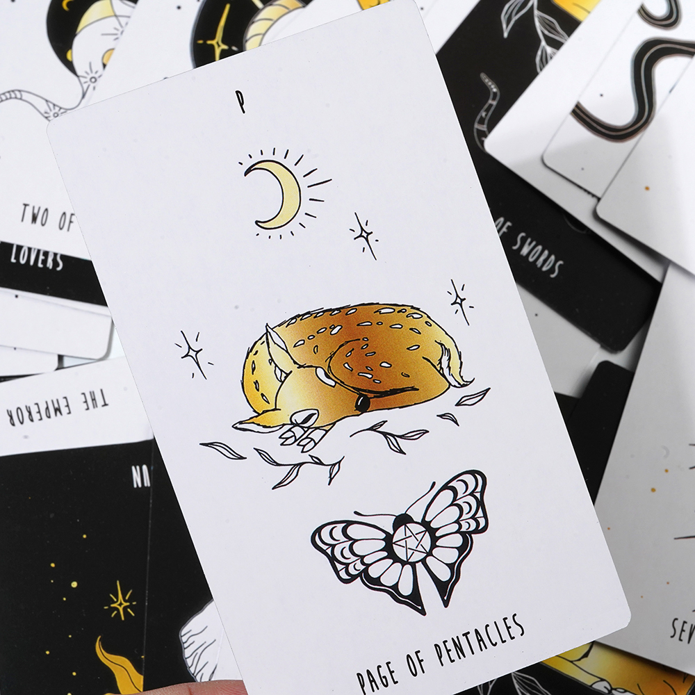 Bộ Bài New Moon Tarot 78 Lá Bài 7x12 Cm Tặng Đá Thanh Tẩy