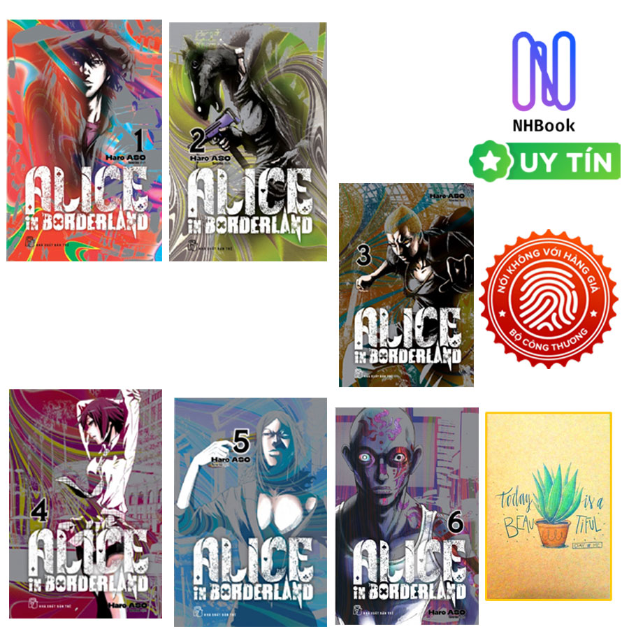 Combo Truyện Tranh Manga Comic :  Alice In Borderland ( Tập 1-6) - NXB Trẻ- Bìa mềm- ( Tặng sổ tay xương rồng)
