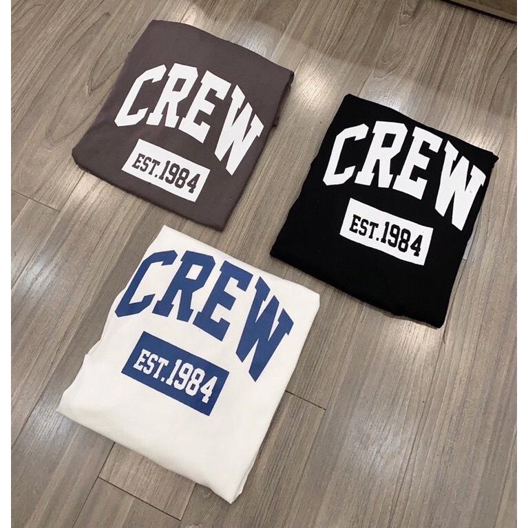 Áo thun nữ dài tay CREW 1984 - Chất cotton, form rộng - Phong cách Hàn Quốc trẻ trung năng động