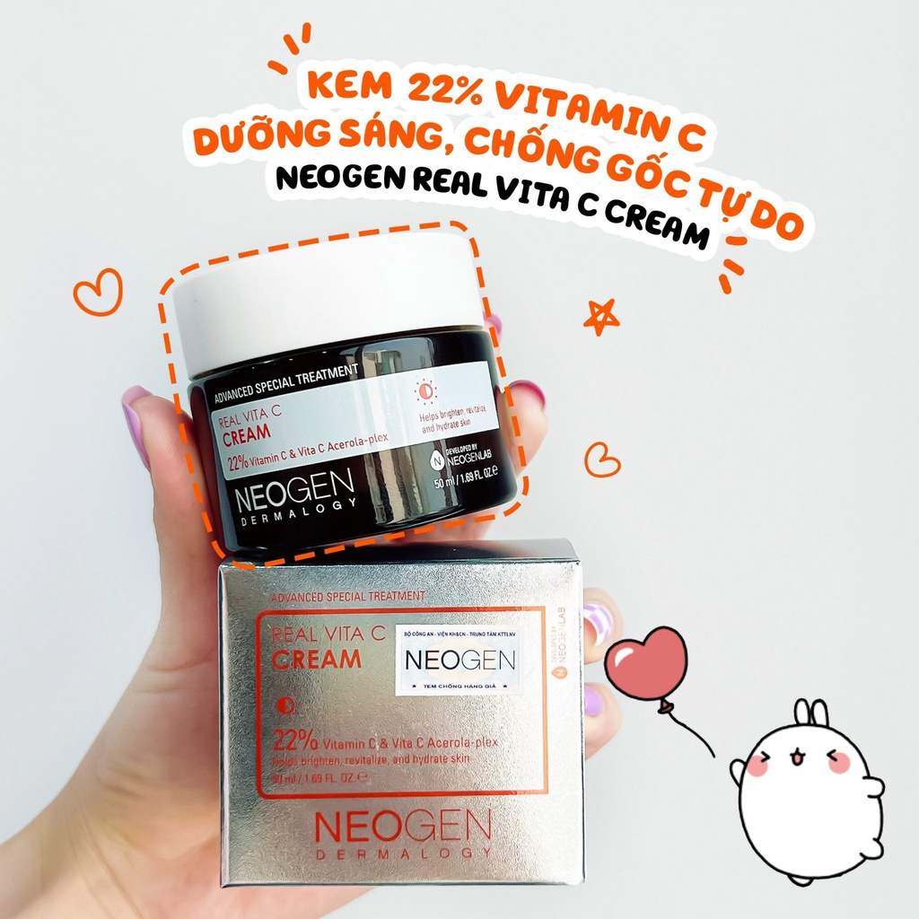 Kem Dưỡng Vitamin C Giảm Thâm Dưỡng Sáng Da Neogen Real Vita C Cream 50ml