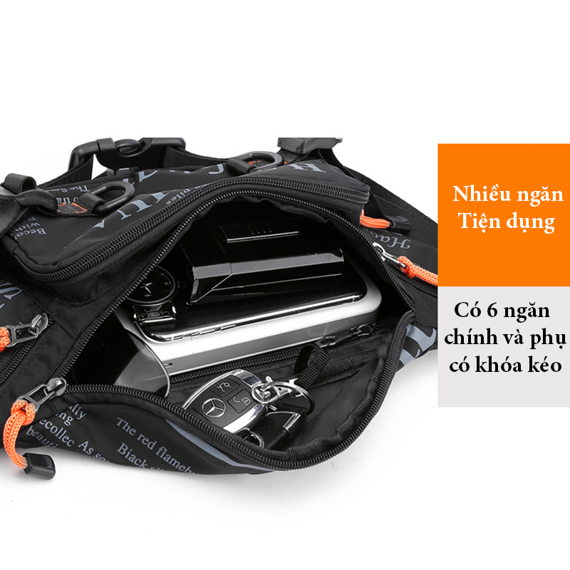 Túi đeo bụng nam, nữ chống nước hàng cao cấp phong cách Hàn Quốc size lớn -145