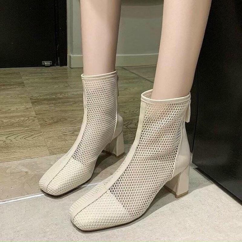 Bốt lưới bốt cao gót dạng lưới thoáng chân size 36 đến size 41