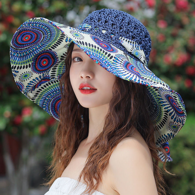 Mũ nón rộng vành đi biển chống nắng du lịch dã ngoại gấp gon thoáng mát thời trang Hàn Quốc dona21102506