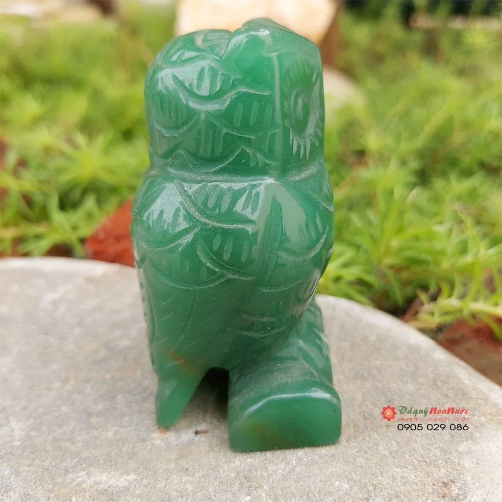 Tượng cú mèo đá thạch anh Aven phong thủy - đá Non Nước
