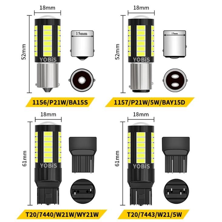 Đèn LED xi nhan ô tô, phanh, daylight, đèn lùi xe điện12v-80v chân 1156 1157 7443, 3157 BA15S, P21W, BAU15S, T20, T25