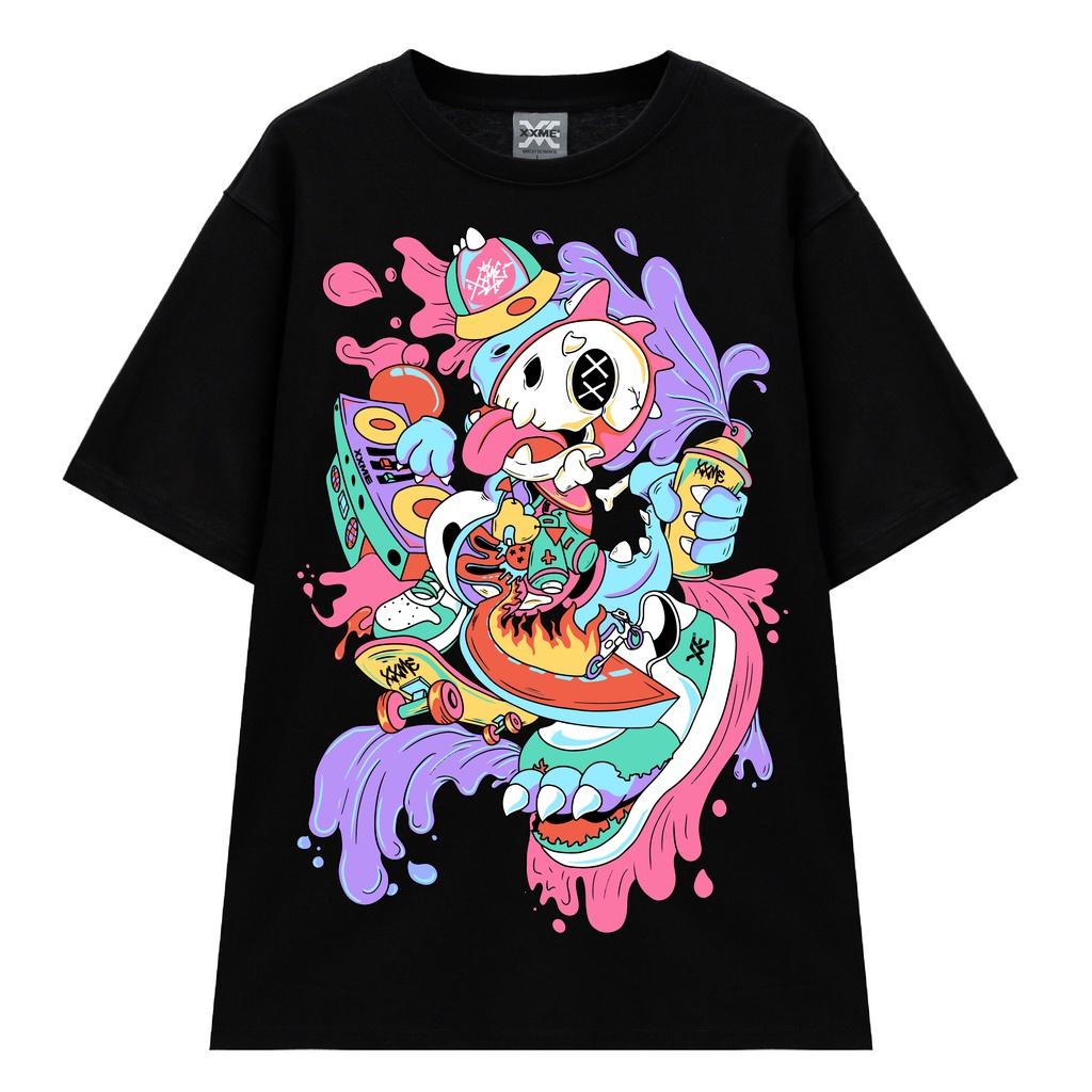 Áo thun Skeleton X-RAY RAWR XXME - BLACK / WHITE