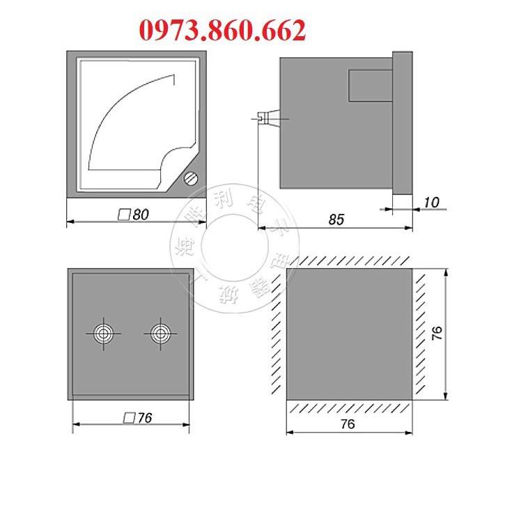 Đồng hồ đo vôn - ampe- Vôn kế , ampe kế 6L2-A