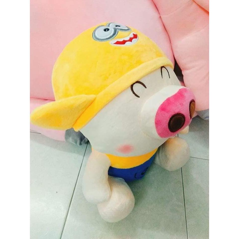 GẤU BÔNG HEO ĐỘI NÓN MINION GB36