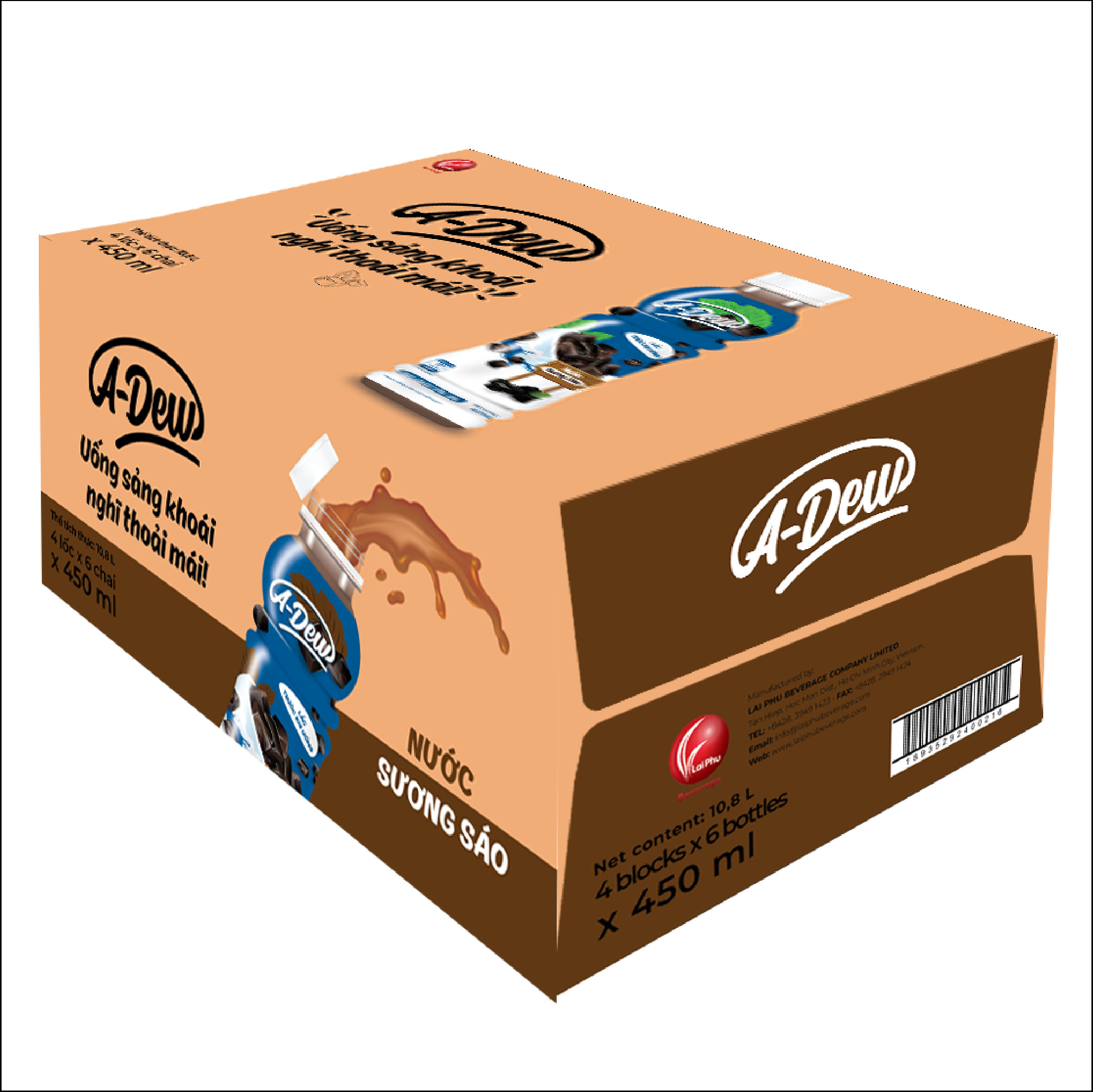 Nước Sương Sáo A Dew Chai 450ml - Lốc 6 Chai
