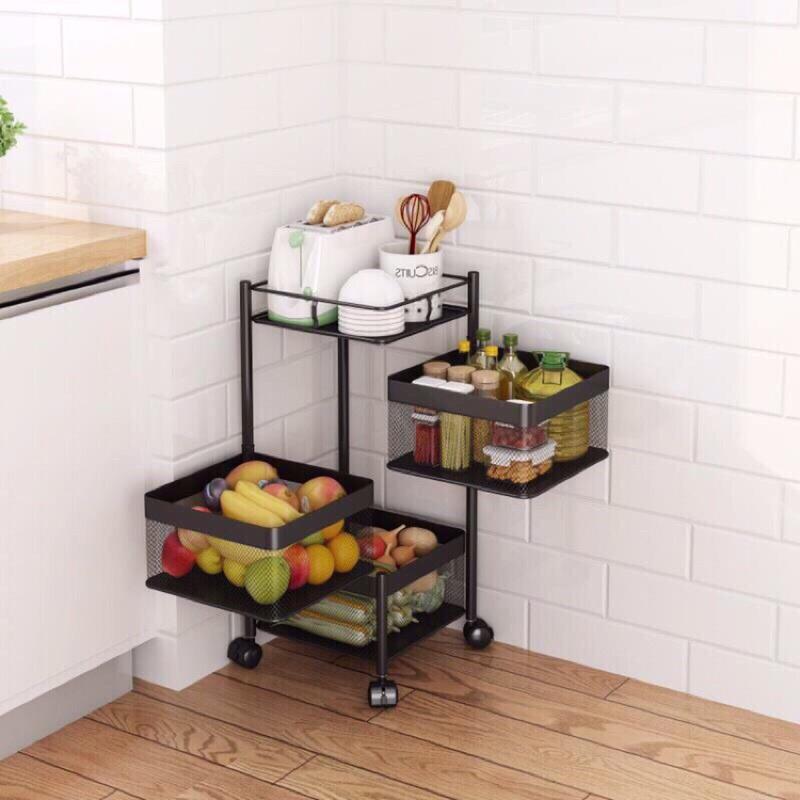 Kệ Xoay Đa Năng Vuông Để Rau Củ Quả Thông Minh