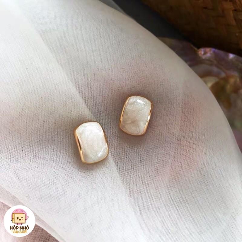 Bông tai nữ đá bạc s925