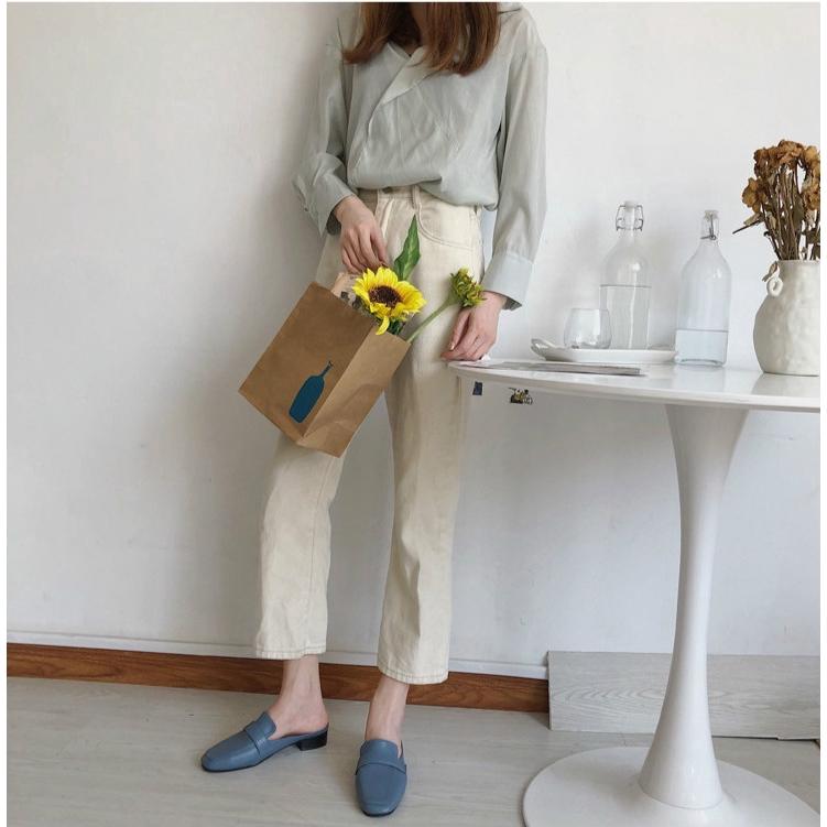 Dép bít mũi chất liệu da PU thời trang cá tính