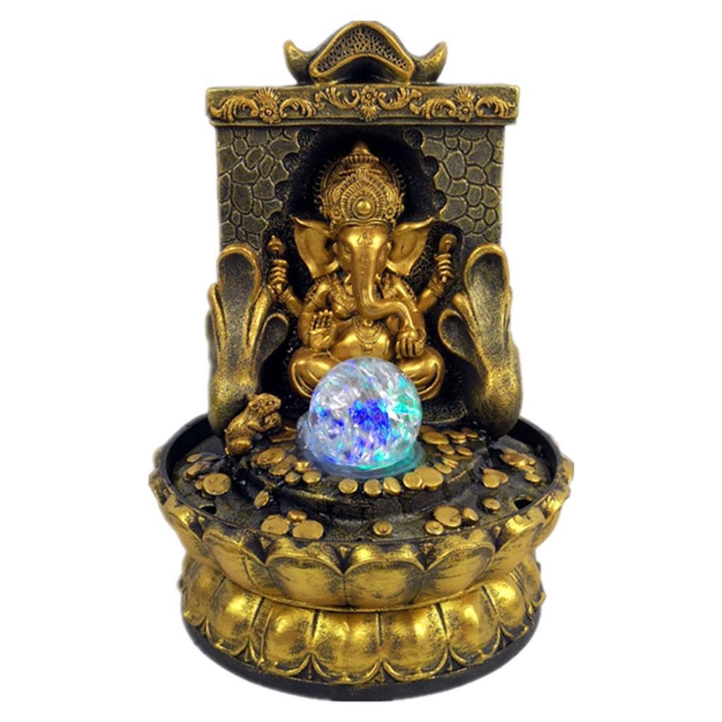 Resin Statues Tabletop Water Fountain for Relaxation Decoration