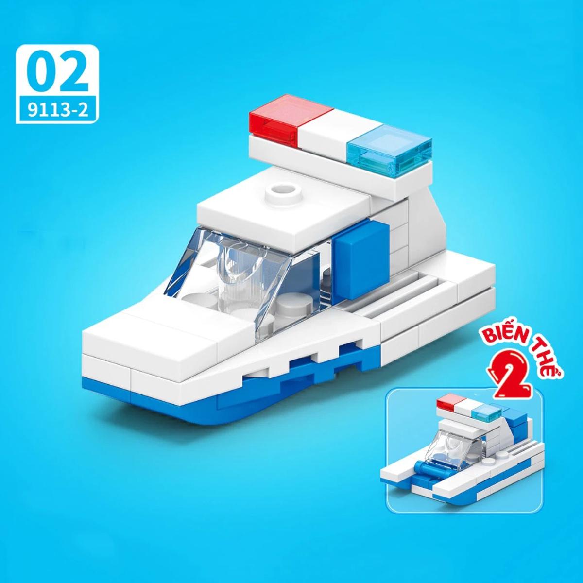 Đồ Chơi Lắp Ráp Phương Tiện Cảnh Sát Tiên Phong - Police Pioneer - Toys&amp;Joys 9113 (301 Mảnh Ghép)