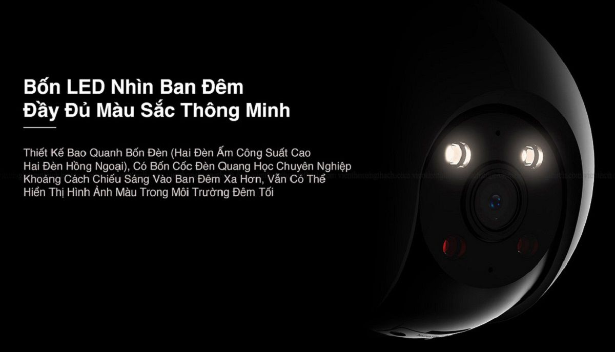 Camera Wifi Ngoài Trời EZVIZ H8 Pro 2K 3K Siêu Nét, Màu Ban Đêm - Hàng chính hãng