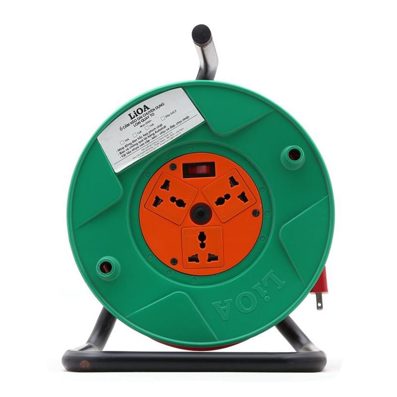 Ổ cắm kéo dài quay tay kiểu Rulo - Ổ quay Rulo LiOA QT dây 30m