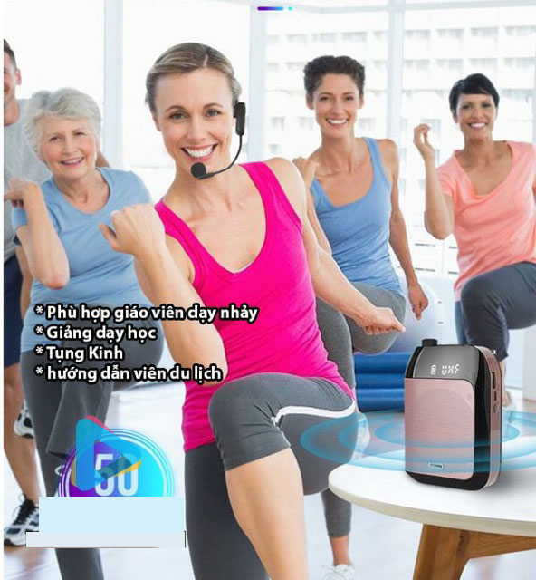 Máy trợ giảng không dây Aporo T9 2.4G phiên bản micro cài áo Pro
