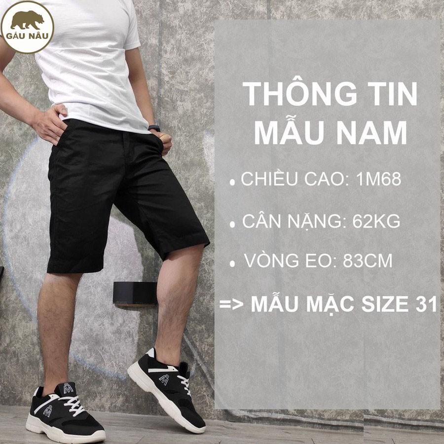 Quần short kaki nam GN134 màu chuẩn đẹp Gấu Nâu