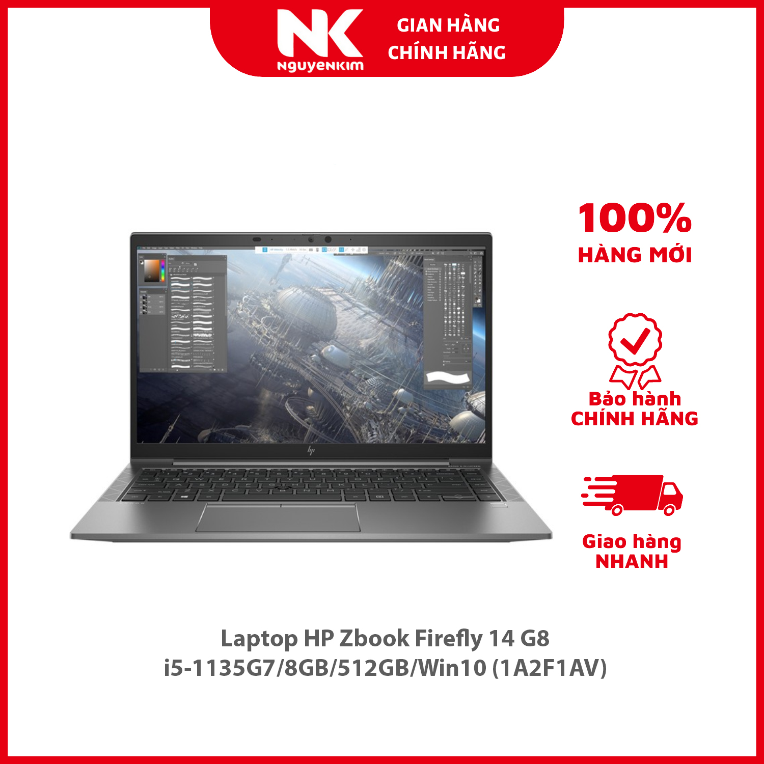 Laptop HP Zbook Firefly 14 G8 i5-1135G7/8GB/512GB/Win10 (1A2F1AV) - Hàng chính hãng