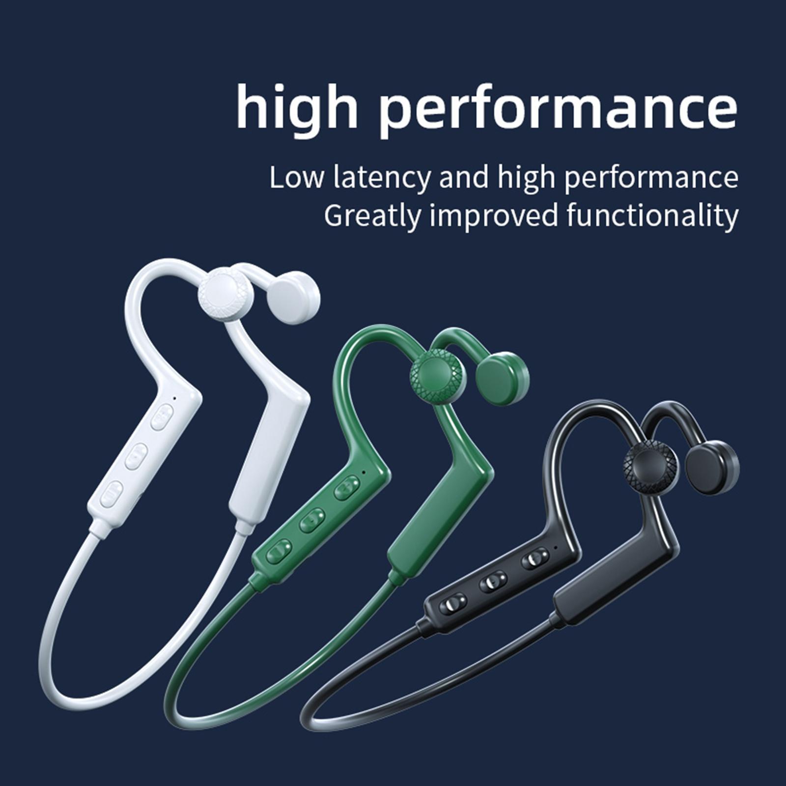 Bone Conduction Headphones, Sweatproof Open Ear Headset for Sports Fitness Hiking