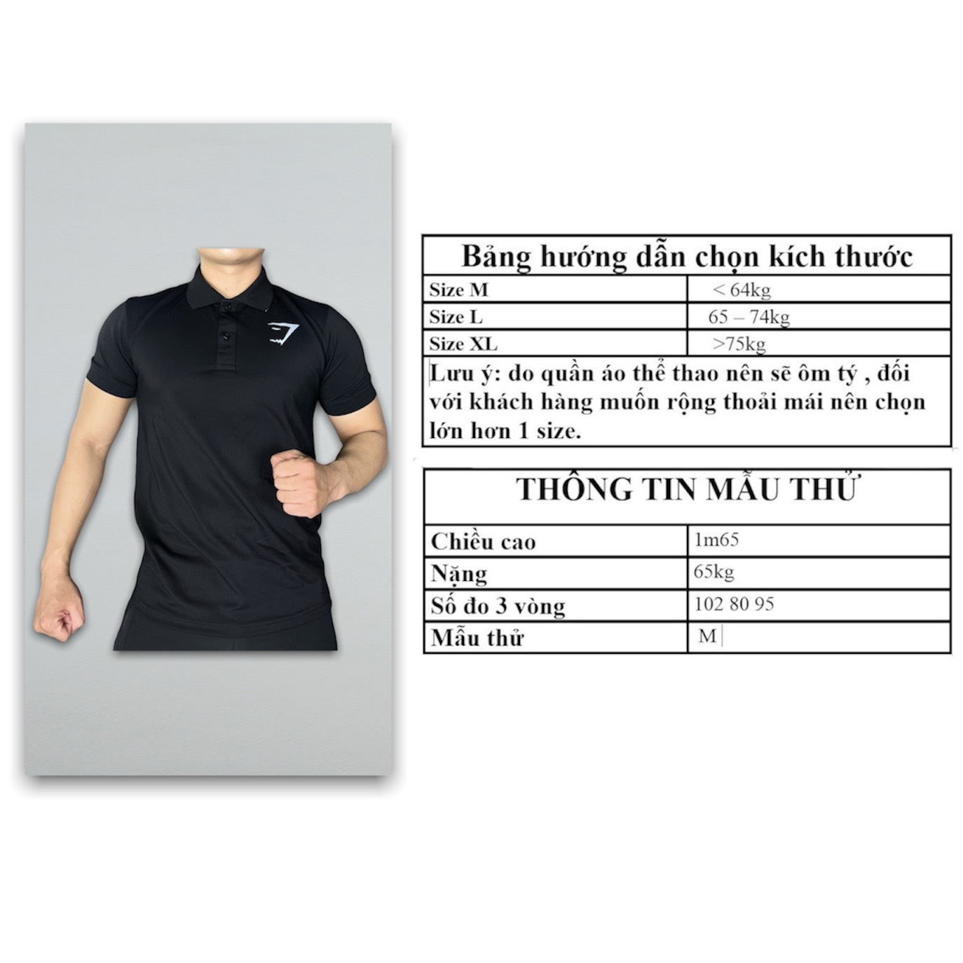 Áo polo nam tập gym DO GYM SHOP logo thêu thun cá sấu thoáng mát, không xù lông