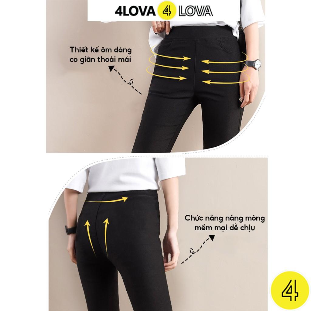 Quần legging lửng nữ cạp chun 4LOVA nâng mông co giãn siêu thoáng mát