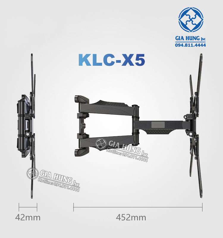 GIÁ TREO TIVI XOAY KALOC X5 TAY ĐÔI CHẮC CHẮN CHỊU TẢI TRỌNG CAO