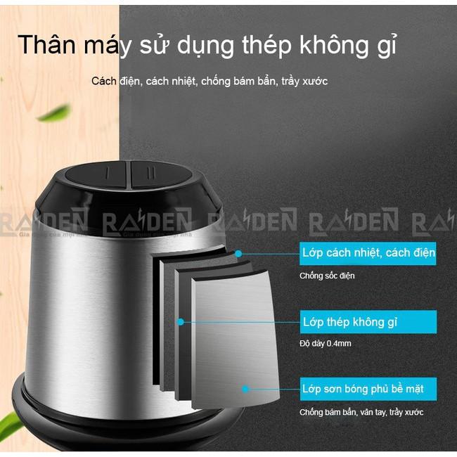 Máy xay thịt 350W Hayasa HA-386 cối inox 304 dung tích 1.8L, 2 tầng dao 4 lưỡi xay