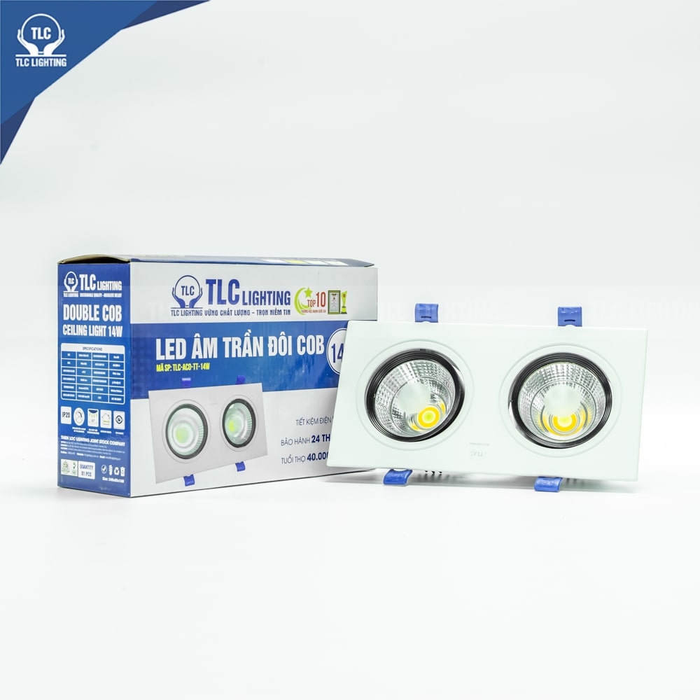 Đèn âm trần đôi COB 14W TLC Lighting