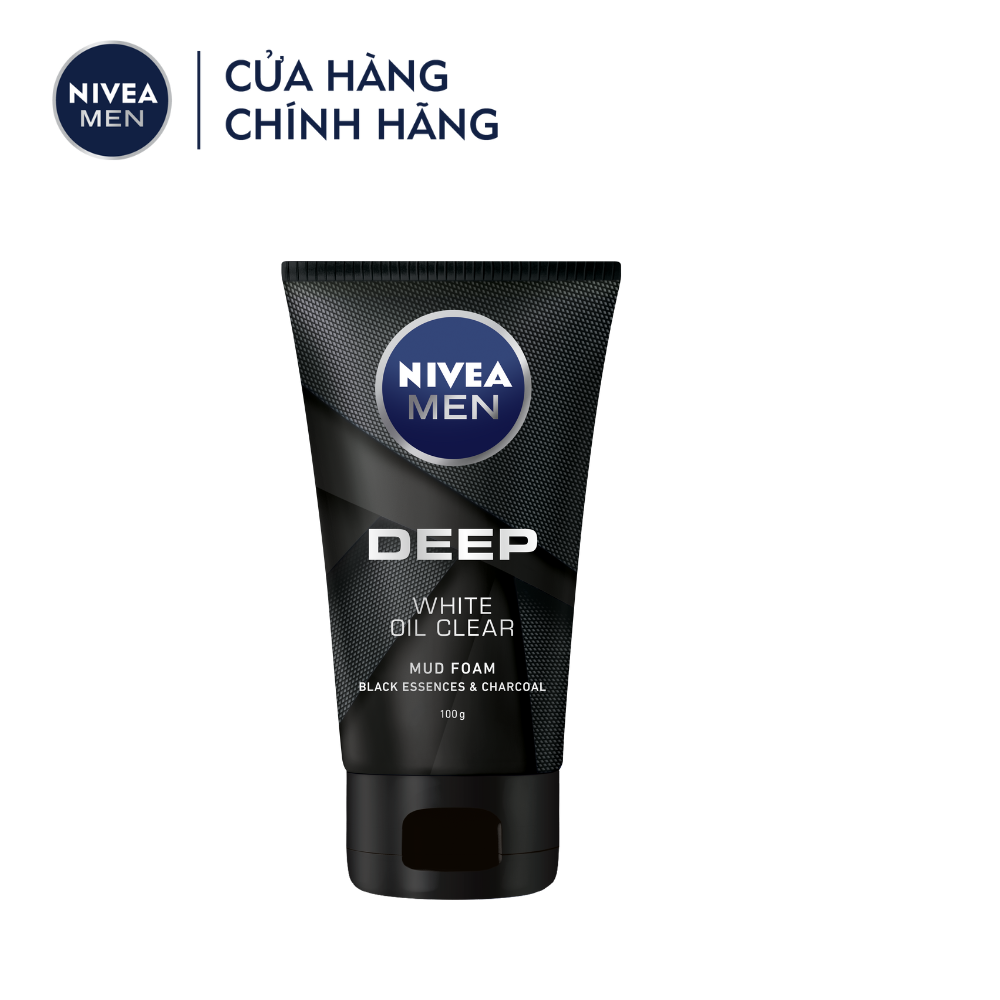 Sữa Rửa Mặt NIVEA MEN DEEP Than Đen Hoạt Tính Hút Nhờn Sáng Da - 84415