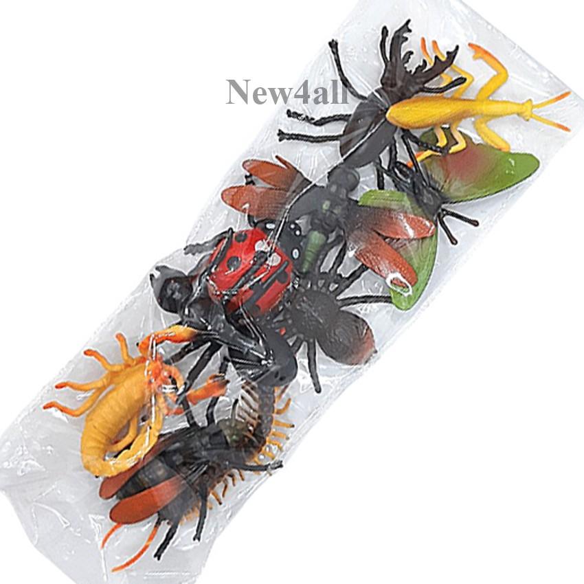 Đồ chơi 10 mô hình Côn Trùng Safari New4all Animal World size lớn 9-17 cm cho bé 3 tuổi học hỏi và phát triển trí não