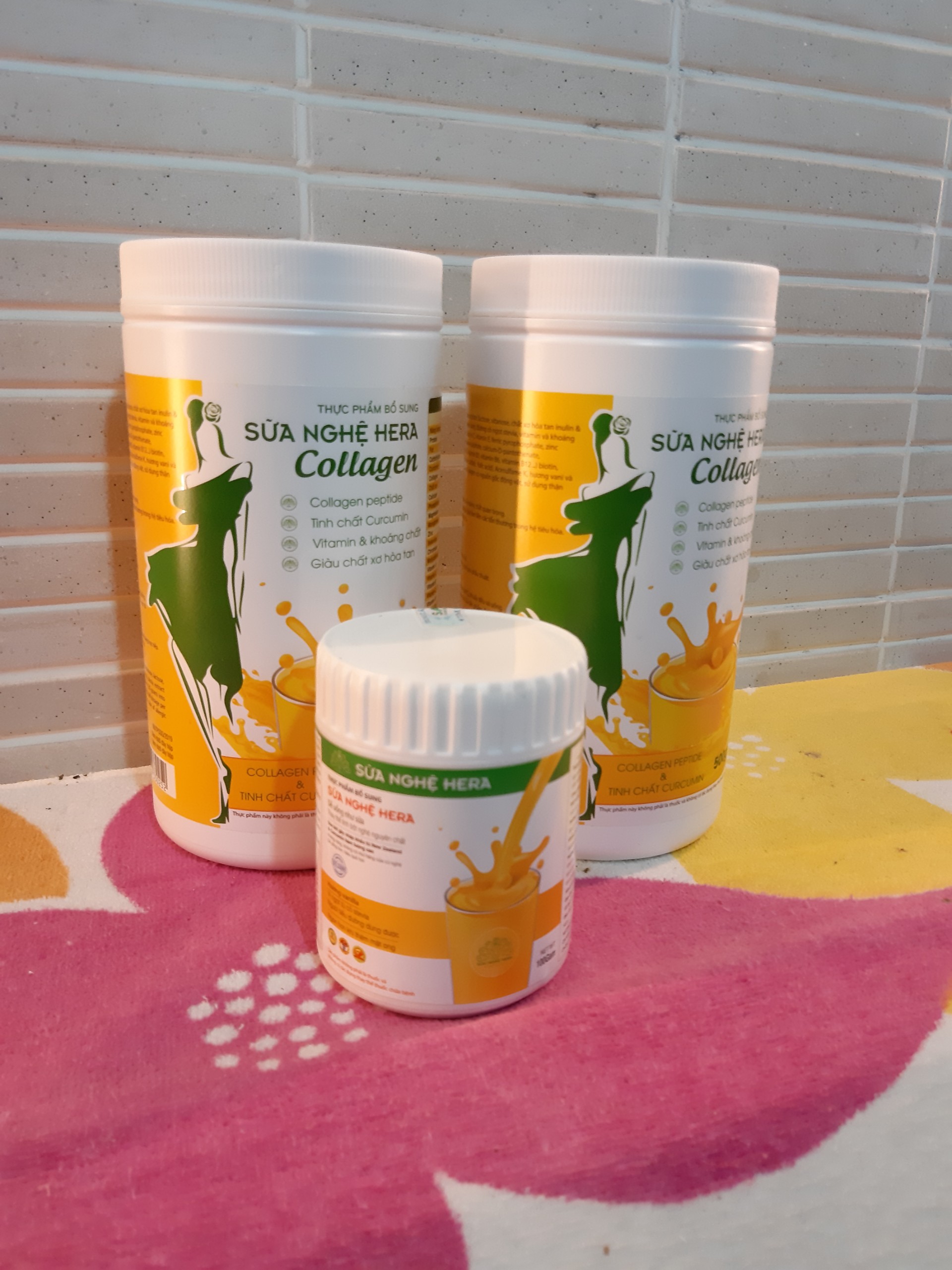 Combo 2 Sữa nghệ Hera Collagen 500Gr + Tặng 1 Hộp sữa nghệ 100G - Hỗ trợ tiêu hóa, đau bao tử, người già, phụ nữ sau sinh, người cần phục hồi sức khỏe