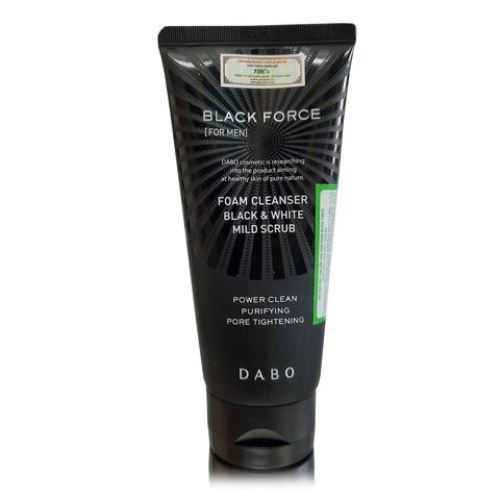 Sữa Rửa Mặt Nam Ngăn Ngừa Mụn Sạch Nhờn Trắng Da Hàn Quốc Cao Cấp Dabo Black Force  – Hàng Chính Hãng