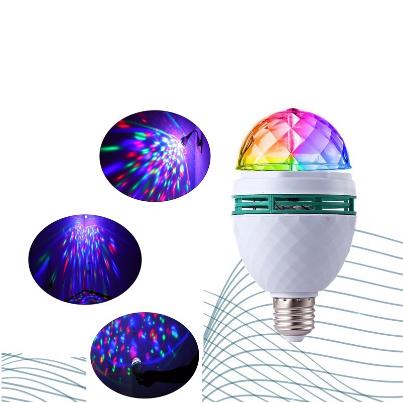 Đèn Led Xoay 7 màu tự động
