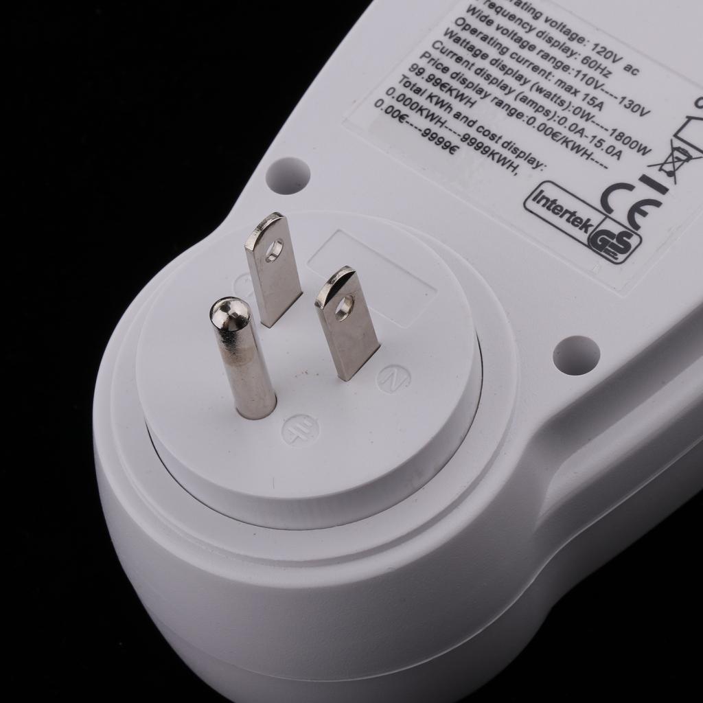 Digital Electricity Usage Monitor Plug Power Meter Energy Voltage Amps Meter